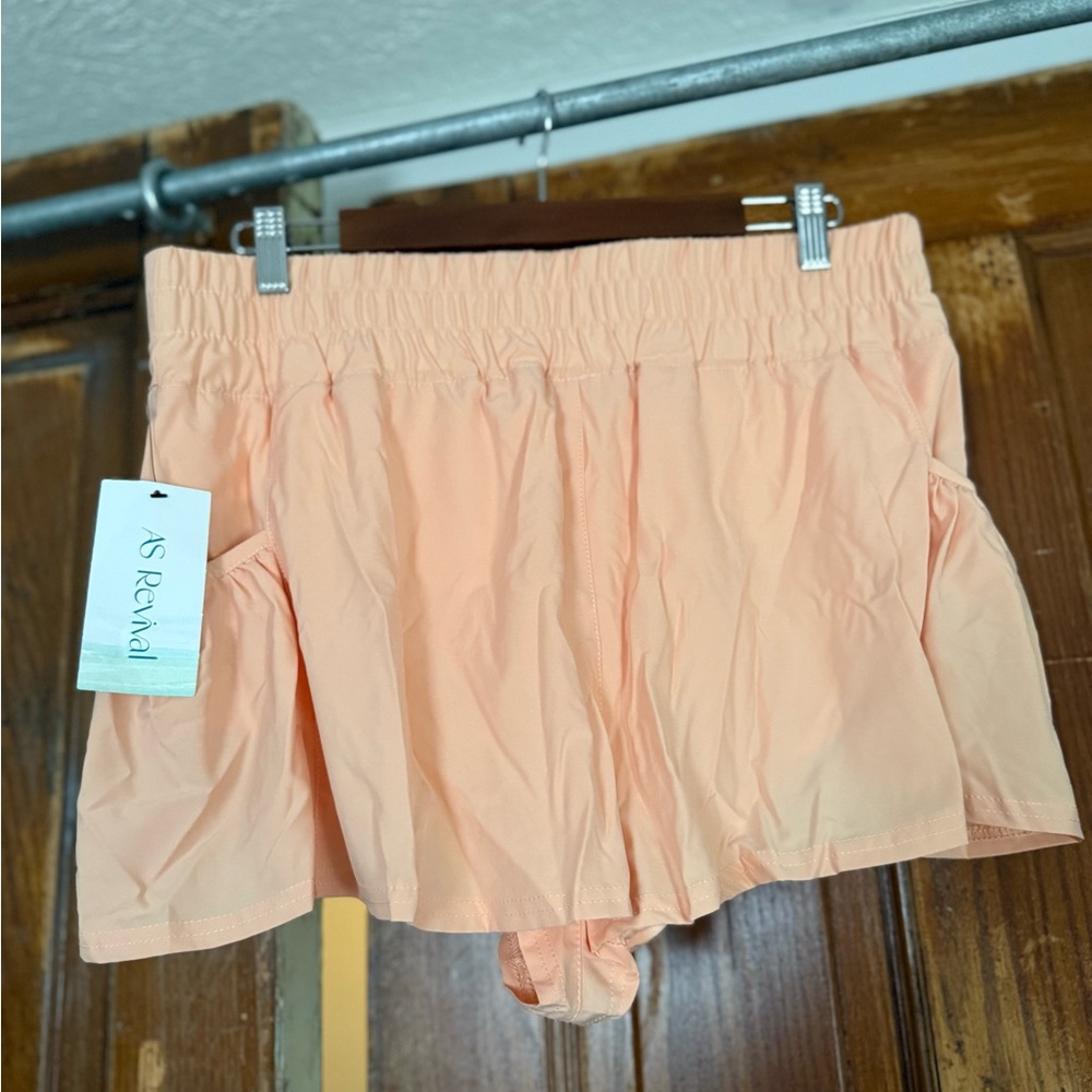 NWT Altar'd State Peach Athletic Shorts with Elastic Waistband